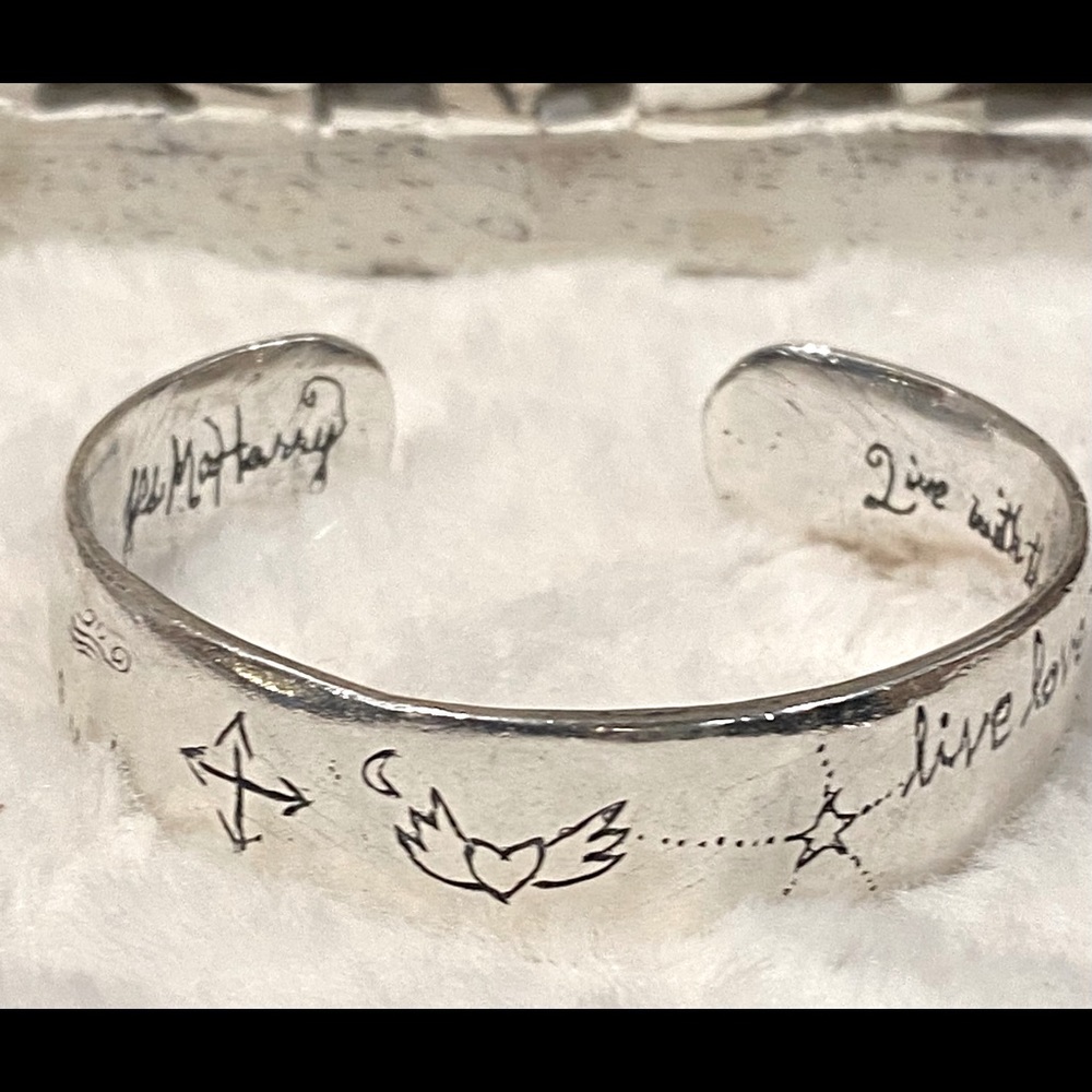 COPY - Jes MaHarry ‘Courage To Follow Your Dreams” Sterling Silver Cuff Bracelet